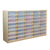 Wood Designs WD17581 Forty 4 Inch Letter Tray Storage Unit with Translucent Trays