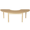 Wood Designs WDHPL2264HCRC22 Half Circle High Pressure Laminate Table with Hardwood Legs 22 Inch Height