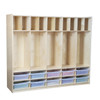 Wood Designs WD990096CT Locker and Communication Center with 10 Translucent Trays