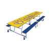 AmTab Rectangle Mobile Bench Cafeteria Table