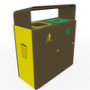 Umea Series Double Compartment Waste Receptacle - Magnuson Group UMEA-2 **Optional Covering**