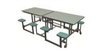 Mitchell Furniture Systems GP8/8 Mobile Cafeteria Tables With Individual Seats 8 Feet Long