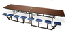 Mitchell Furniture Systems GP10/12 Mobile Cafeteria Tables With 12 Individual Seats 10 Feet Long