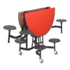 AmTab Round Mobile Stool Cafeteria Table