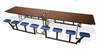 Mitchell Furniture Systems GP12/12 Mobile Cafeteria Tables With 12 Individual Seats 12 Feet Long