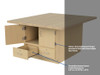Hann AWS-3332U Butcher Block Art and Printmaking Workstation with Cupboard and Drawers