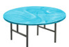 Southern Aluminum SA66RPHL Swirl Round Table with H-Style Legs 66 Inch