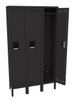 Tennsco STK-121260-3 Unassembled Steel Single Tier 3 Wide Locker with Legs 36 x 12 x 66