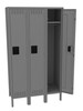 Tennsco STK-121860-3 Unassembled Steel Single Tier 3 Wide Locker with Legs 36 x 18 x 66