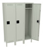 Tennsco STS-151860-3 Steel Single Tier 3 Wide Locker with Legs 45x18x66 Fully Assembled