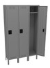 Tennsco STK-151572-3 Unassembled Steel Single Tier 3 Wide Locker with Legs 45 x 15 x 72