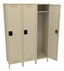 Tennsco STK-182172-3 Steel Single Tier 3 Wide Locker with Legs 54x21x78 Unassembled