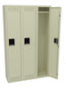 Tennsco STK-121260-C Unassembled Steel Single Tier 3 Wide Locker without Legs 36 x 12 x 60