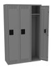 Tennsco STK-121560-C Unassembled Steel Single Tier 3 Wide Locker without Legs 36 x 15 x 60