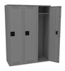 Tennsco STK-151860-C Unassembled Steel Single Tier 3 Wide Locker without Legs 45 x 18 x 60