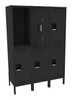 Tennsco DTK-151830-3 Unassembled Steel Double Tier 3 Wide Locker with Legs 45 x 18 x 66