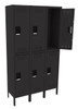 Tennsco DTK-151536-3 Unassembled Steel Double Tier 3 Wide Locker with Legs 15 x 15 x 78