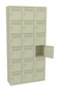 Tennsco BK6-121212-C Unassembled Steel 6 Tier Box Lockers 3 Wide without Legs 36 x 12 x 72