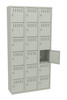 Tennsco BK6-121212-C Unassembled Steel 6 Tier Box Lockers 3 Wide without Legs 36 x 12 x 72