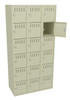 Tennsco BK6-121812-C Unassembled Steel 6 Tier Box Lockers 3 Wide without Legs 36 x 18 x 72