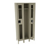 Tennsco CSL-121572-3 Steel Single Tier 3 Wide C Thru Locker with Legs 36x15x78