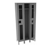 Tennsco CSL-121872-3 Steel Single Tier 3 Wide C Thru Locker with Legs 36x18x78