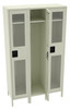 Tennsco CSL-151872-3 Steel Single Tier 3 Wide C Thru Locker with Legs 45x18x78 