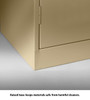 Tennsco 1471 Standard Wardrobe Cabinet with 2 Openings 36x18x72