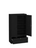 Tennsco DWR-6618 Storage Cabinet with File Drawer 4 Shelf 36x18x64