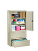 Tennsco DWR-7218-2 Storage Cabinet with File Drawer 3 Shelf 36x18x72