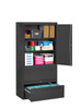 Tennsco DWR-7218-2 Storage Cabinet with File Drawer 3 Shelf 36x18x72