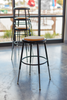 600 Series Adjustable Height Industrial Stool with Upholstered Seat - KI