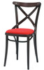 Grand Rapids Chair B150-UPH Bentwood Classic X Style Wood Chair with Upholstered Seat