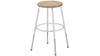 600 Series Adjustable Height Industrial Stool with Wood Seat - KI