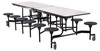 Mobile Rectangle Cafeteria Table with Stools - NPS