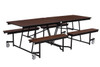 Rectangle Mobile Cafeteria Table with Benches - NPS