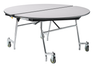 Mobile Round Folding Table - NPS MT **Chrome legs**