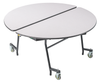 Mobile Round Folding Table - NPS MT **Black Powder-Coat legs**