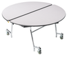 Mobile Round Folding Table - NPS MT **Chrome legs**