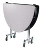 Mobile Oval Folding Table - NPS MT72V ****Chrome legs - Folded** Mobile Oval Folding Table - NPS MT72V ****Chrome legs - Folded**