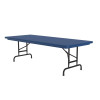 Rectangular Heavy Duty Blow-Molded Plastic Folding Table with Adjustable Height - Correll R-Series