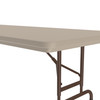 Heavy Duty Blow-Molded Plastic Rectangle Folding Table with Adjustable Height - Correll