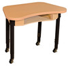Wood Designs HPL1830DSKC14C6 Collaborative Mobile Synergy Laminate Desk with Hardwood Legs 18 x 30