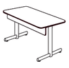 PT26FT/M Portico Rectangle Flip Top T Base Table with Modesty Panel 24 x 72 by KI