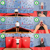 5 Walls and 5 Mats WeeKidz 20x6 Standard Traverse Wall  - Everlast Climbing WK.STD20PKG2MATS