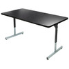 Rectangular High Pressure Laminate T-Leg Pedestal Table with Adjustable Height - Allied USA T5 Series
Graphite Nebula 