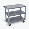 High Capacity Utility Cart with Three Flat Shelves - Luxo