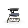 KI Ruckus RKU200H15BR Upholstered Seat Stack Chair With Glides And Bookrack 16 Inch Seat Height 
