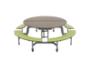 Round Mobile Bench Cafeteria Table - AmTab MBR604