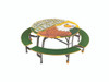 Round Mobile Bench Cafeteria Table - AmTab MBR604
**Logo Top Sold Separately**